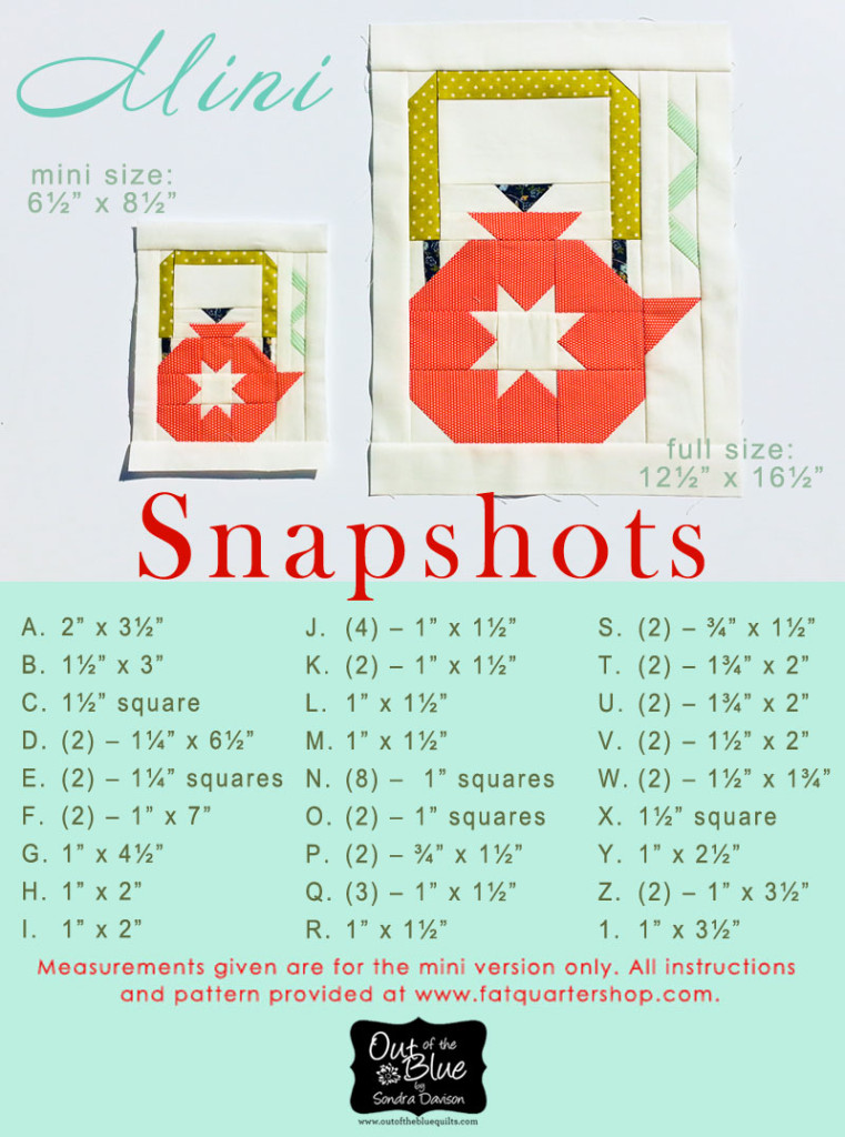 Snapshots Quilt-Along Mini Quilt Block 3 │Out of the Blue Quilts