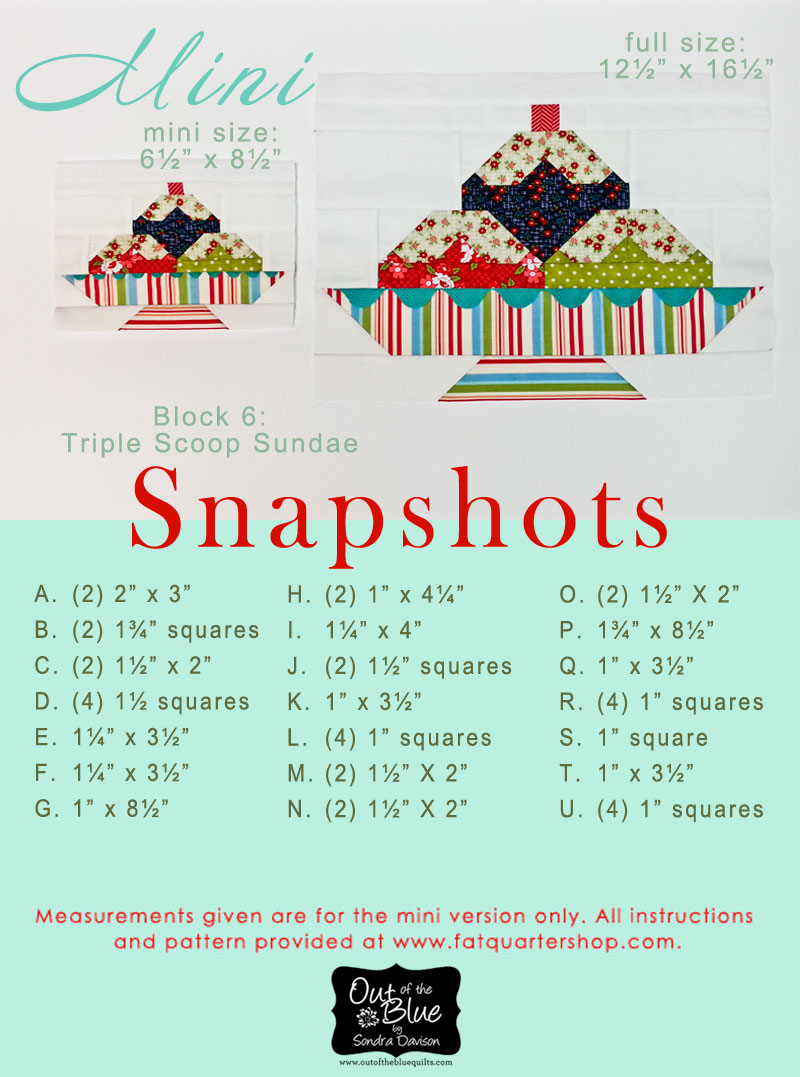 Snapshots Quilt Along Mini Quilt Block 6 │Out of the Blue Quilts