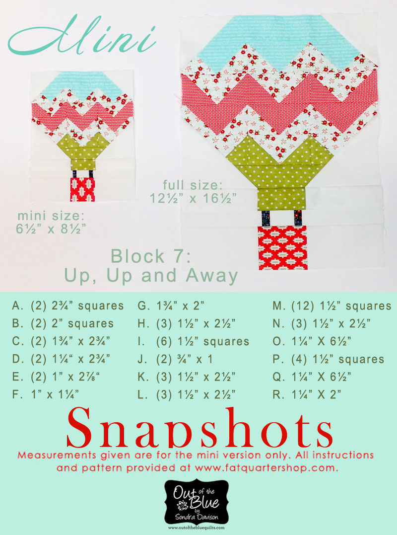 Snapshots Quilt Along Mini Quilt Block 7 │Out of the Blue Quilts