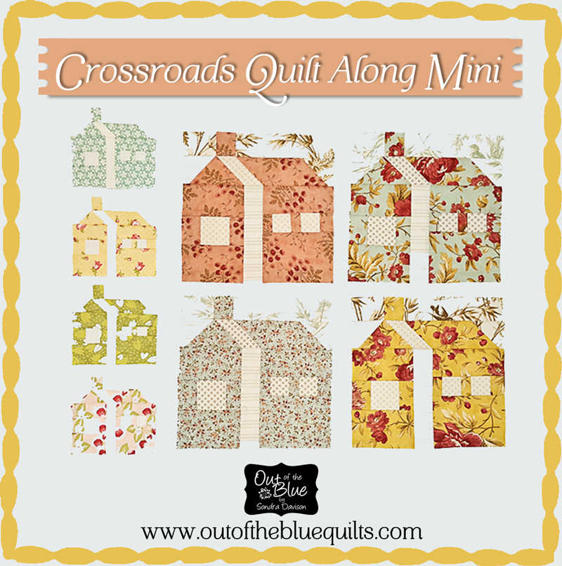 Crossroads Quilt Along House Block │ Out of the Blue Quilts by Sondra Davison