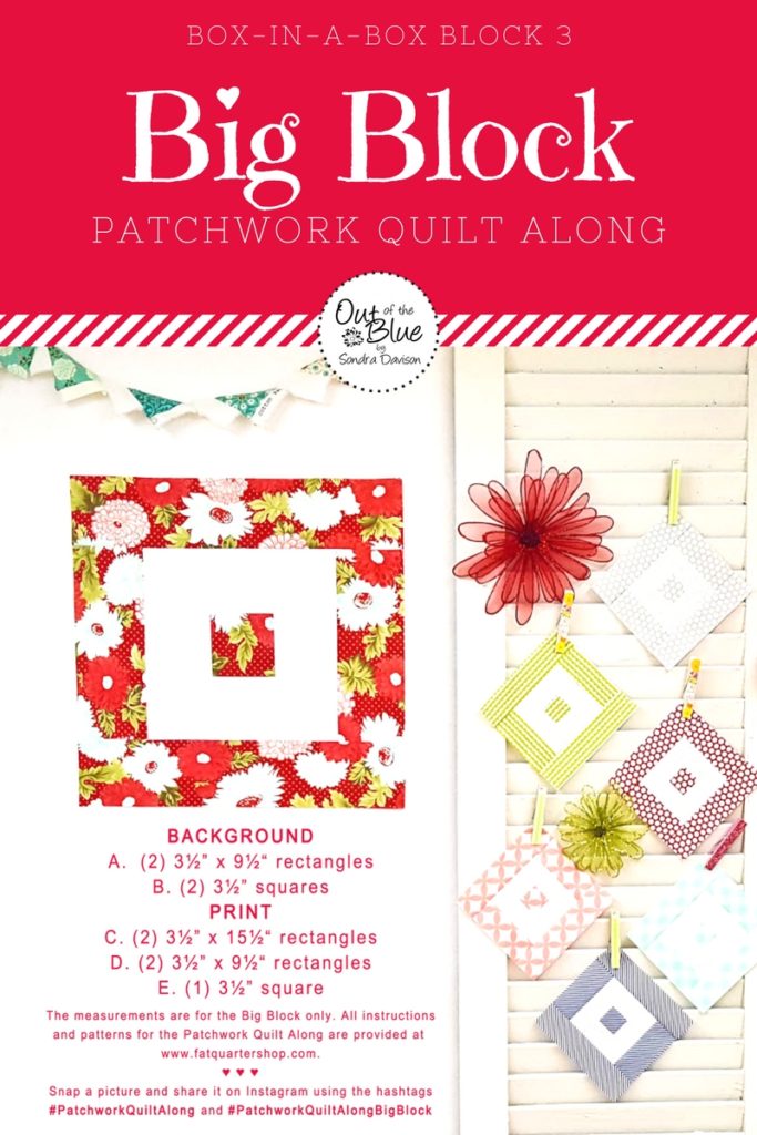 PWQAL Big and Small, Block 3 │ Out of the Blue Quilts by Sondra Davison