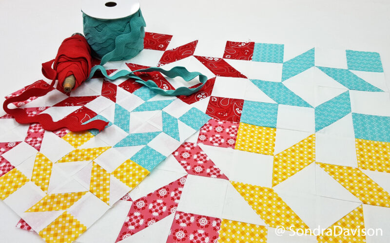 Clementine Quilt Along Watermelon Wheel Block 1 │ Out of the Blue Quilts