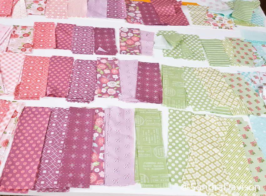 cutting techniques for the Pineapple Day quilt