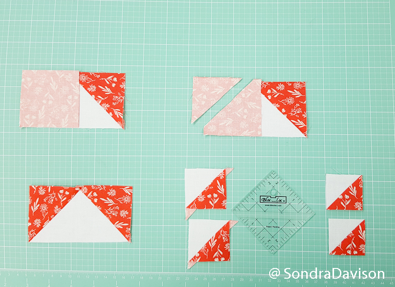 making bonus quilt blocks using the bloc loc ruler