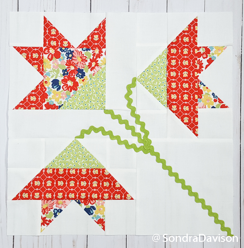 finished carolina lily quilt block